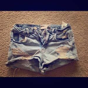 Denim shorts